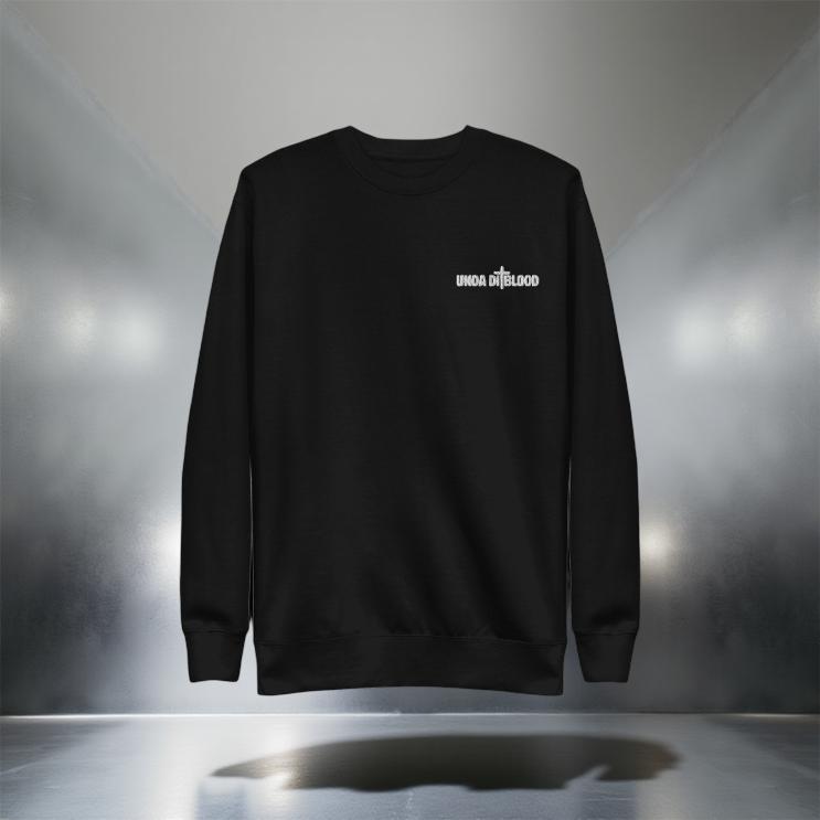 The Cross/Unda Di Blood Embroidery Unisex Premium Sweatshirt