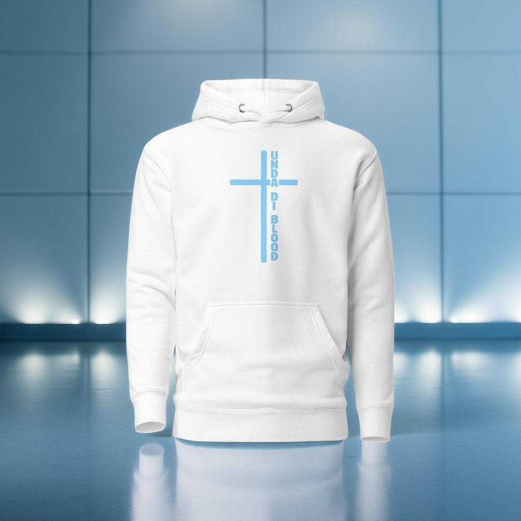 Cross Adjacent to Unda Di Blood Teal Print Unisex Hoodie