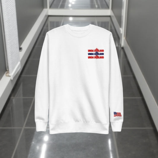 Country Collection Unda Di Blood Embroidery Unisex Premium Sweatshirt