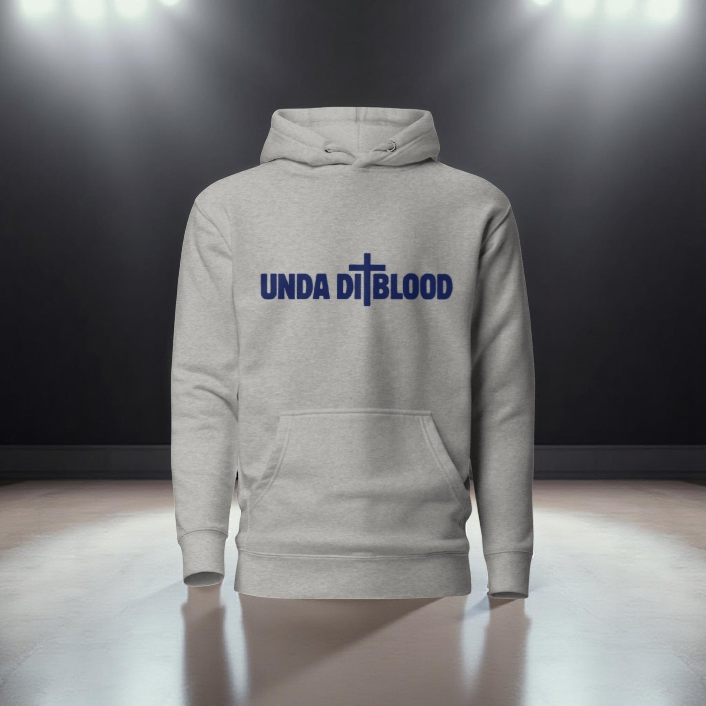 The Navy Print Cross/Unda Di Blood Unisex Hoodie
