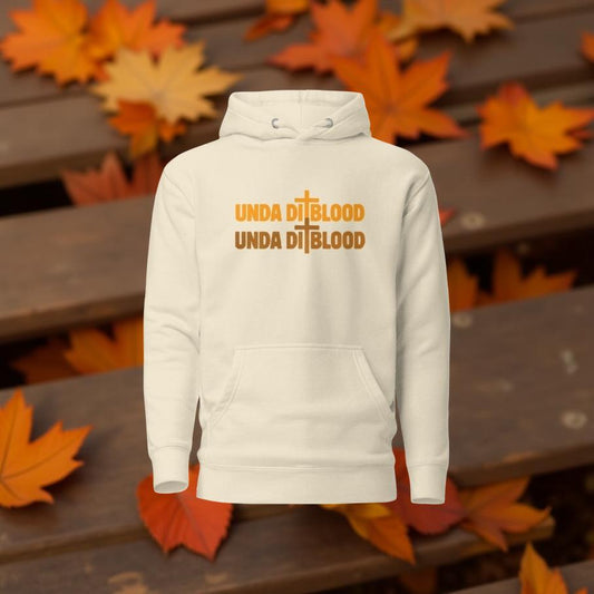 Fall Unda Di Blood Unisex Hoodie Print on the back.
