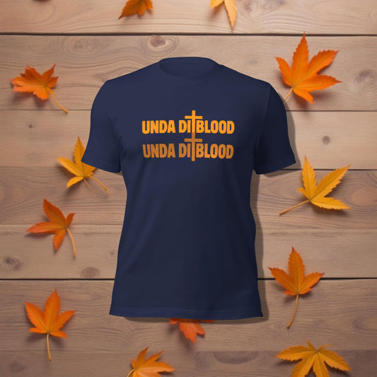 Fall Unda Di Blood Navy Unisex t-shirt Print on the back