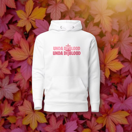 Fall Pink Unda Di Blood Unisex Hoodie Print on the back