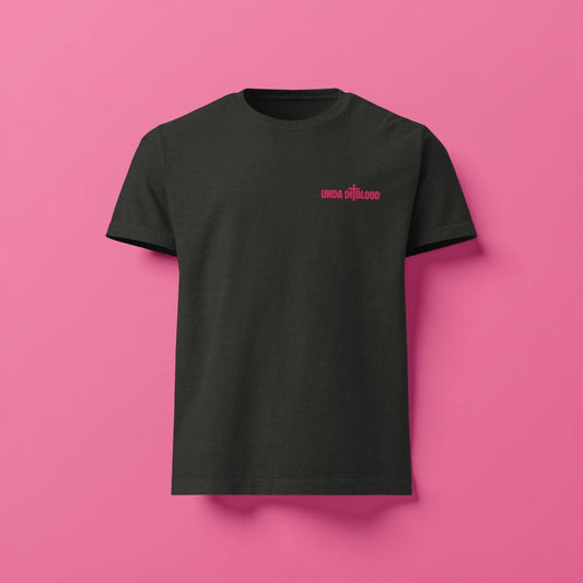 Simple Fushia Embroidery Unda Di Blood Unisex oversized t-shirt