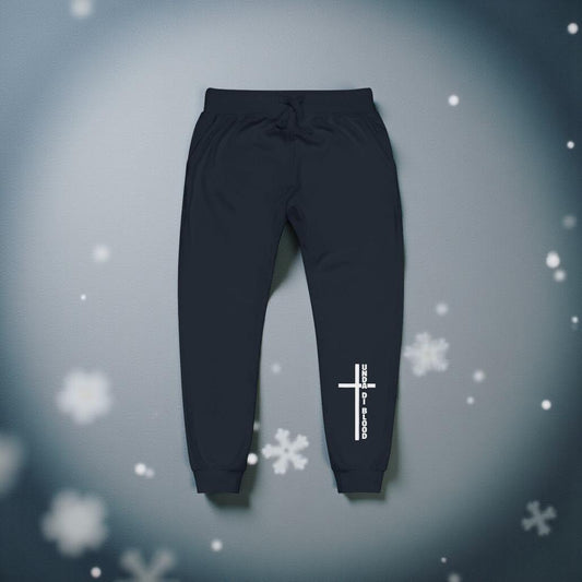Cross Adjacent to Unda Di Blood White Print Unisex fleece sweatpants