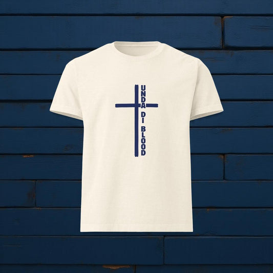Simple Cross Next to Unda Di Blood Unisex oversized t-shirt