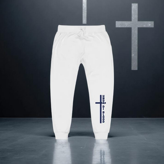 Cross Adjacent to Unda Di Blood Navy Print Unisex fleece sweatpants