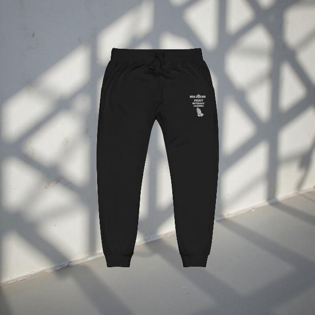 Pray Without Ceasing Embroidery Unisex fleece sweatpants