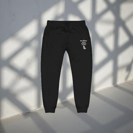 Pray Without Ceasing Embroidery Unisex fleece sweatpants