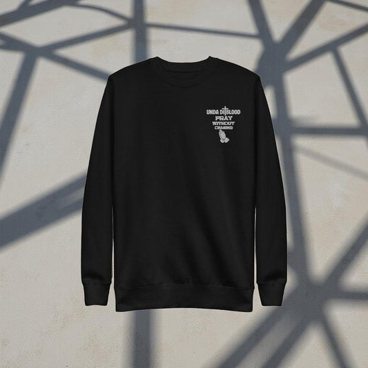 Pray Without Ceasing Embroidery Unisex Premium Sweatshirt
