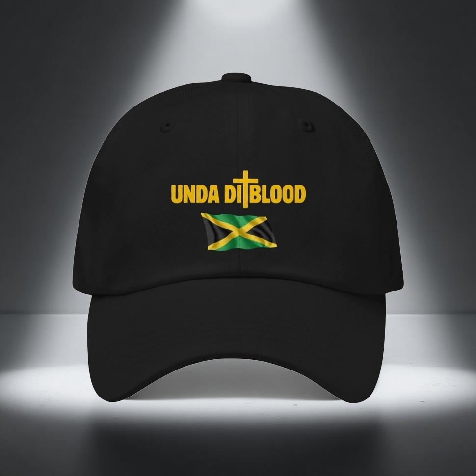 Jamaica Flag Unda Di Blood Embroidered Dad hat