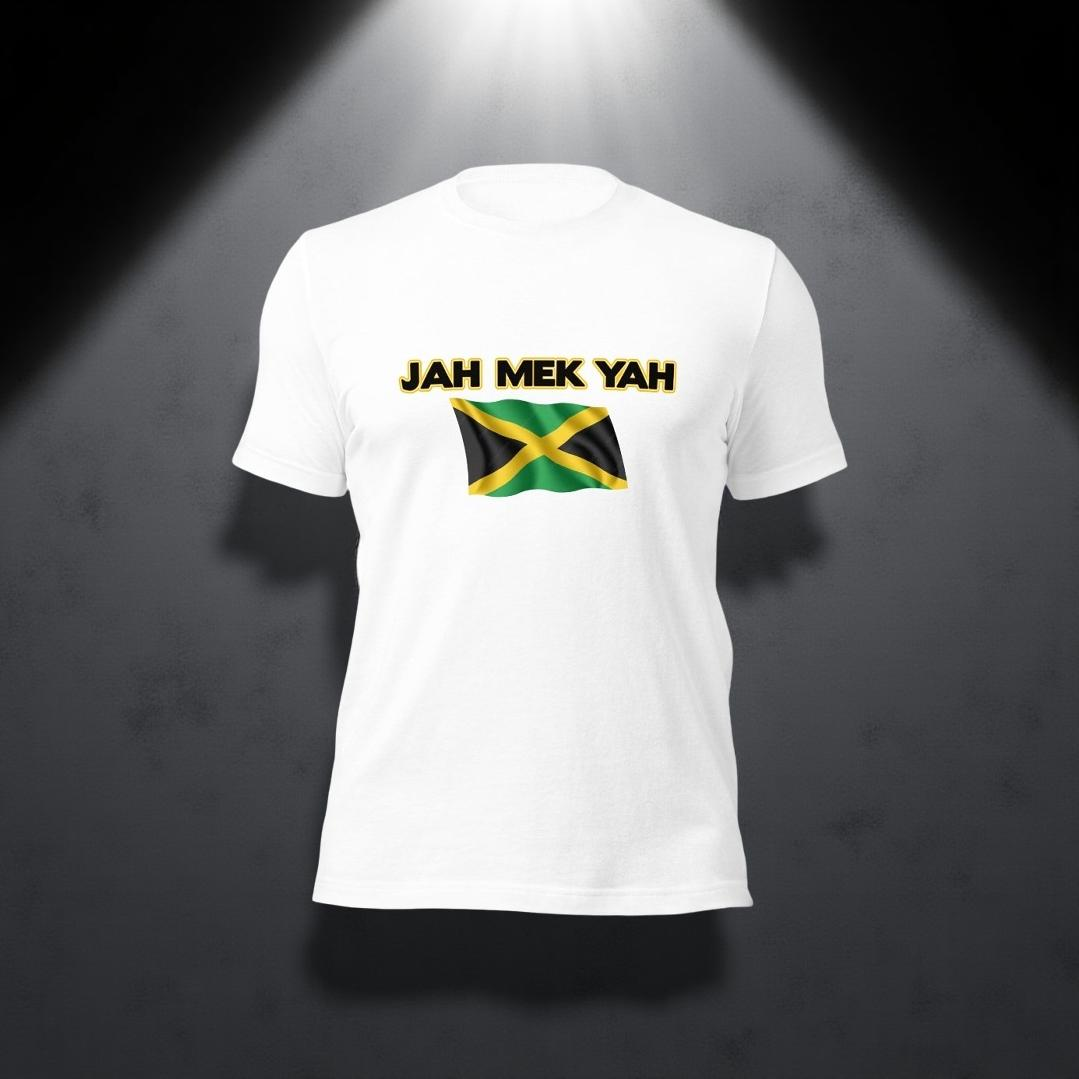 Jah Mek Yah Unda Di Blood Print on the Back Unisex t-shirt