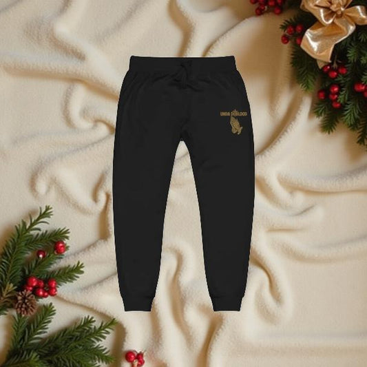 Introducing the Brand Unda Di Blood A Praying Hand Embroidery Unisex fleece sweatpants