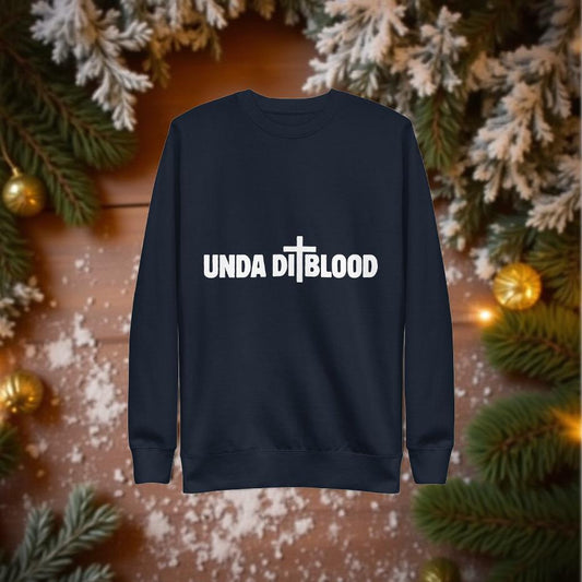 A CEO's Navy and White Print Unda Di BloodUnisex Premium Sweatshirt