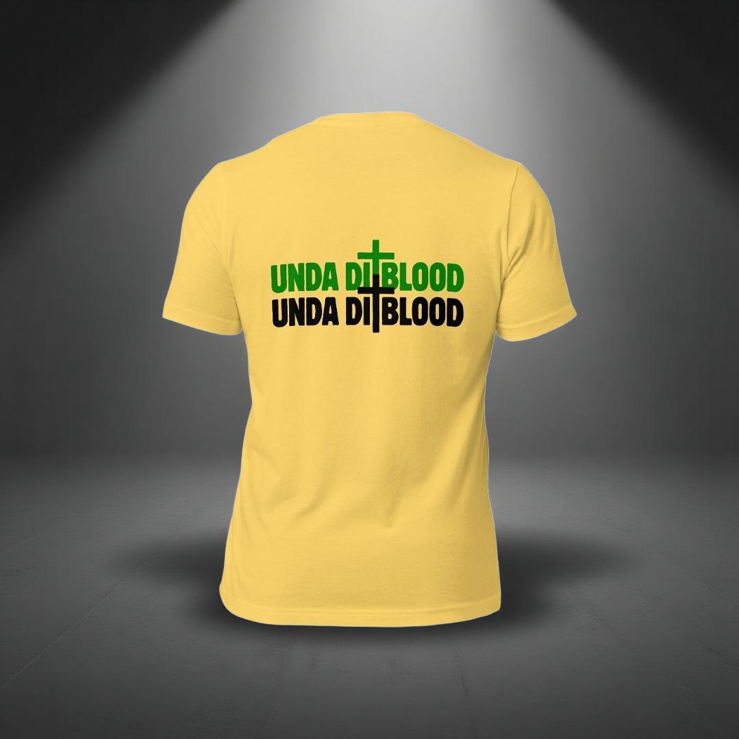 Jah Mek Yah Unda Di Blood Print on the Back Unisex t-shirt