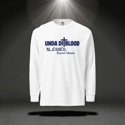 Blessed Beyond Measure Unda Di Blood Garment-dyed heavyweight long-sleeve shirt
