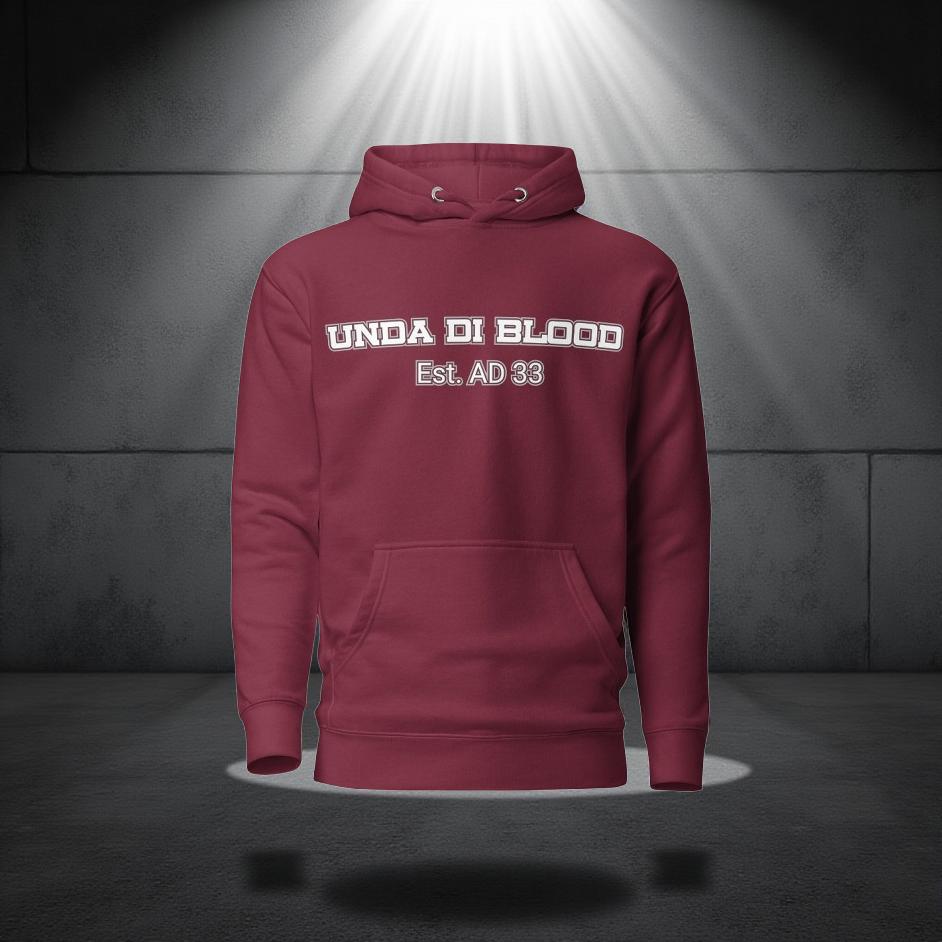 Est. AD 33 Unda Di Blood Maroon Matching Top Print Unisex Hoodie Multi Colors Available