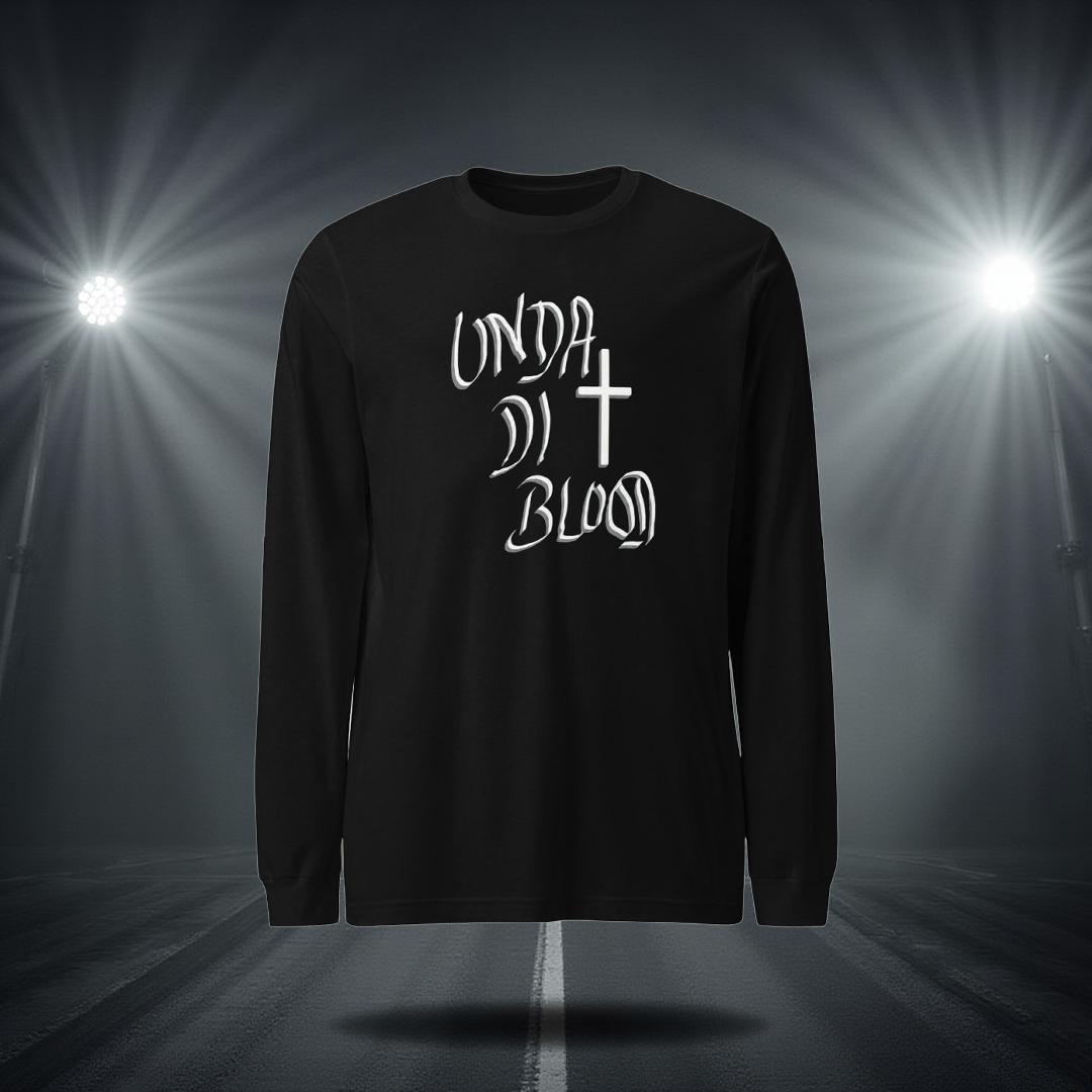 A CEO'S Ceeated Font Unda Di Blood Print on the Back Unisex Long Sleeve Tee