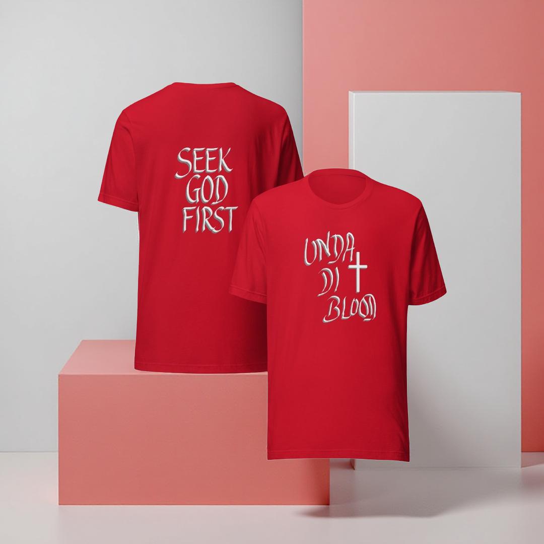 A CEO'S Created Font Unda Di Blood Print on the back Unisex t-shirt