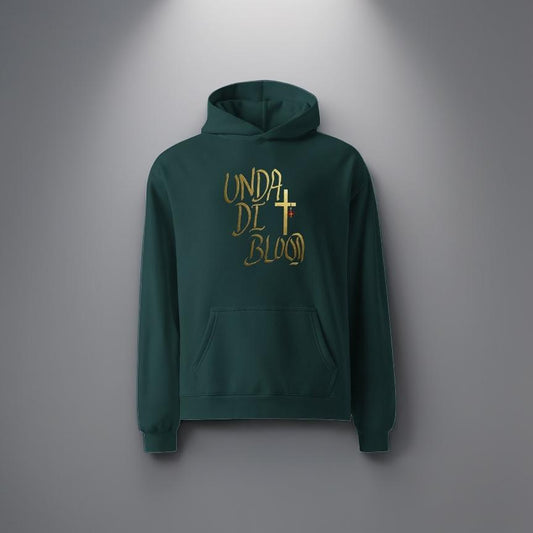 A Heart Hanging on the Cross Unda Di Blood Unisex oversized hoodie