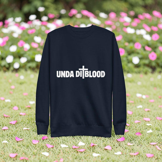 A CEO's Navy and White Print Unda Di BloodUnisex Premium Sweatshirt