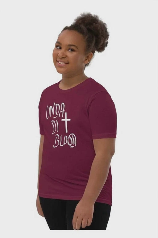 A CEO'S Created Font Unda Di Blood Print on the back Youthful Short Sleeve T-Shirt