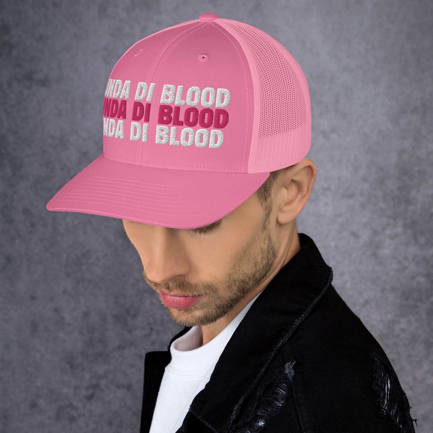 Pink Unda di Blood Trucker Cap